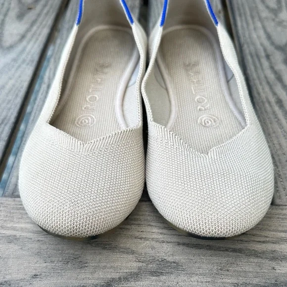 Rothy's Women's Cream and Blue Flats - Picture 4 of 10